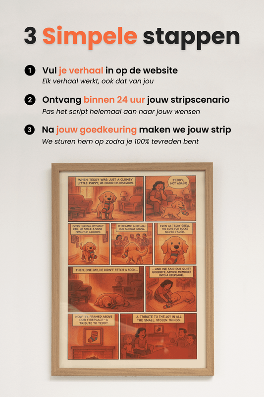 Persoonlijke strip in kader