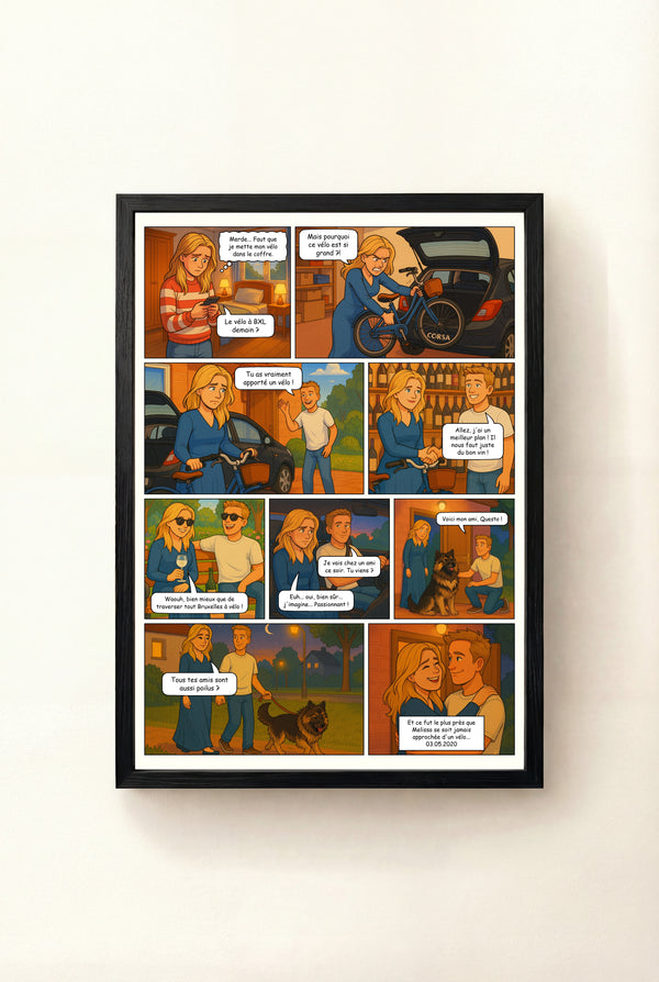 Un vélo, une bouteille de vin et une surprise